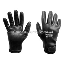 Warrior Winter Thermal Foam Nitrile Work Gloves Black